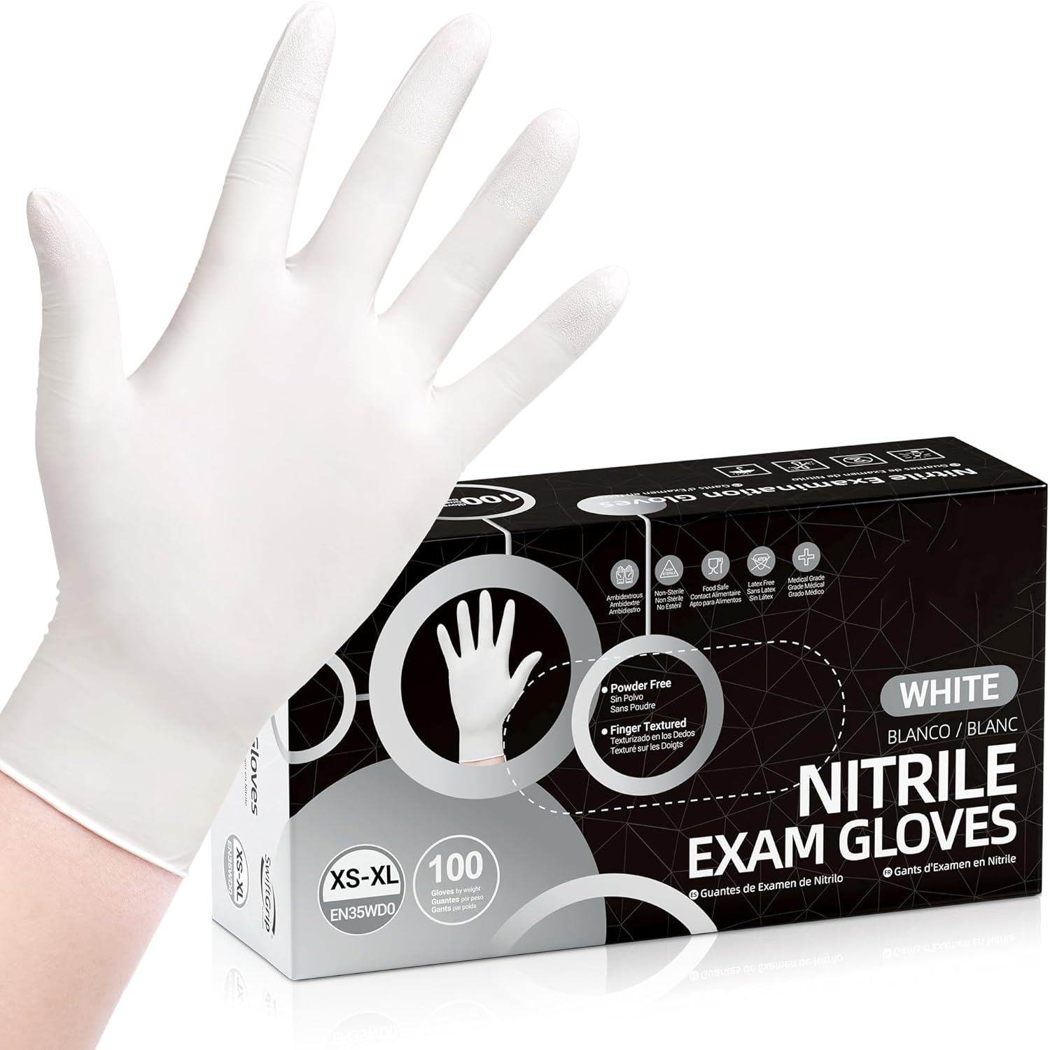 Latex Disposable Glove - 100 Adet Tek Kullanımlık Nitril Eldiven,
