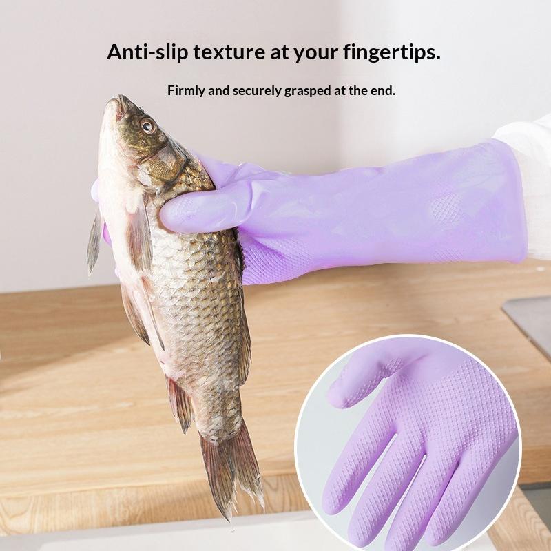 1 çift lateks bulaşık yıkama e - Dish Glove Rubber incelemesi ve fiyatı