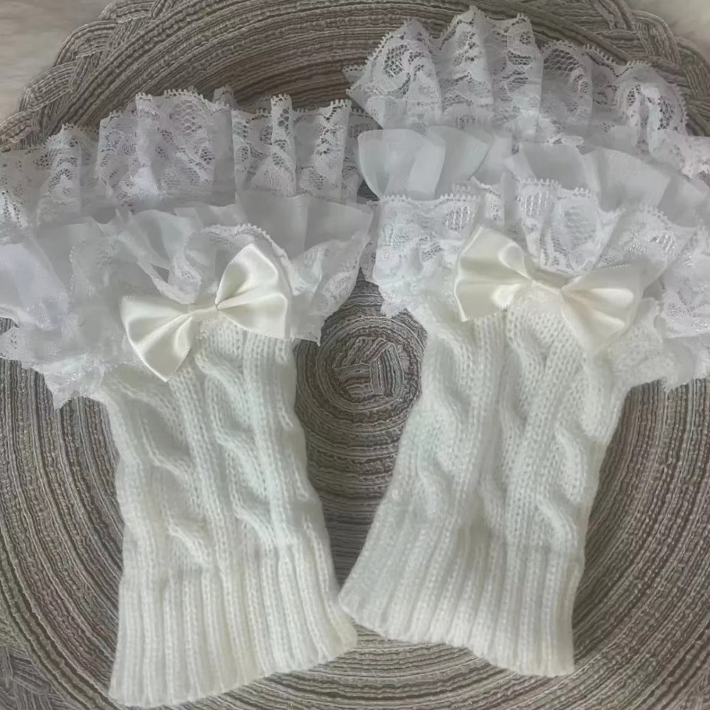 1 çift dantel fırfırlı eldiven - Fingerless Glove Knit incelemesi ve fiyatı