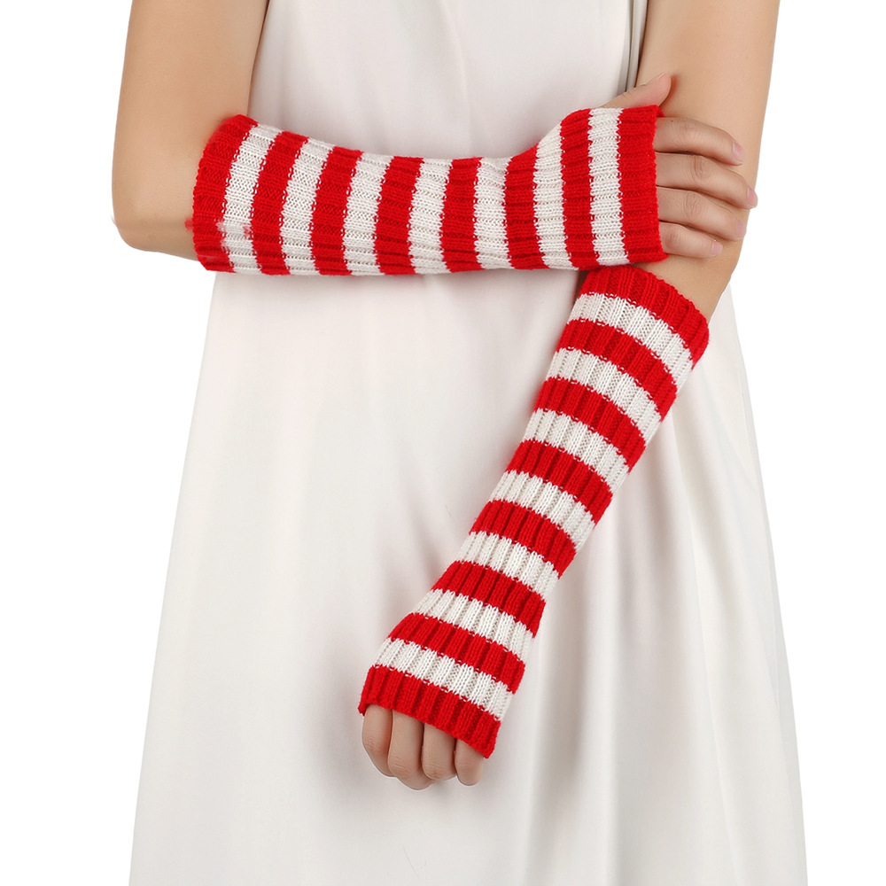 Y2K Çizgili Parmaksız Kol Isıt - Fingerless Glove Knit incelemesi ve fiyatı