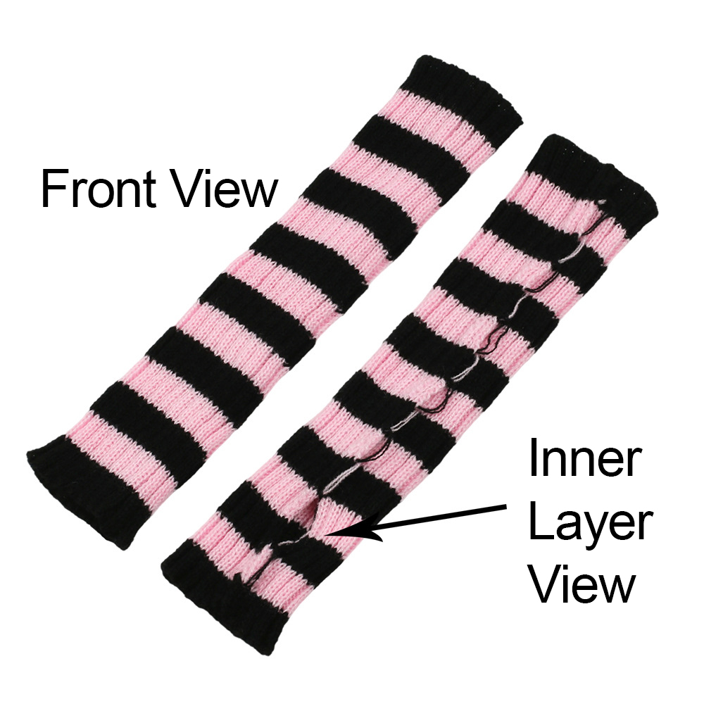 Y2K Çizgili Parmaksız Kol Isıt - Fingerless Glove Knit incelemesi ve fiyatı